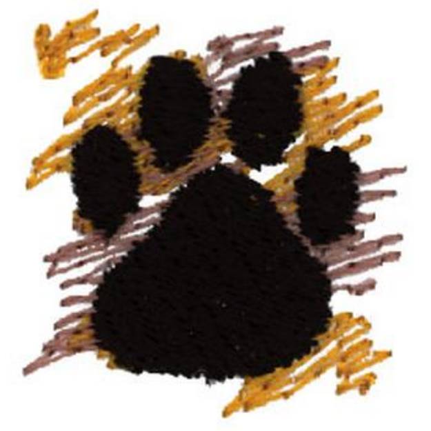 Picture of Lion Paw Machine Embroidery Design