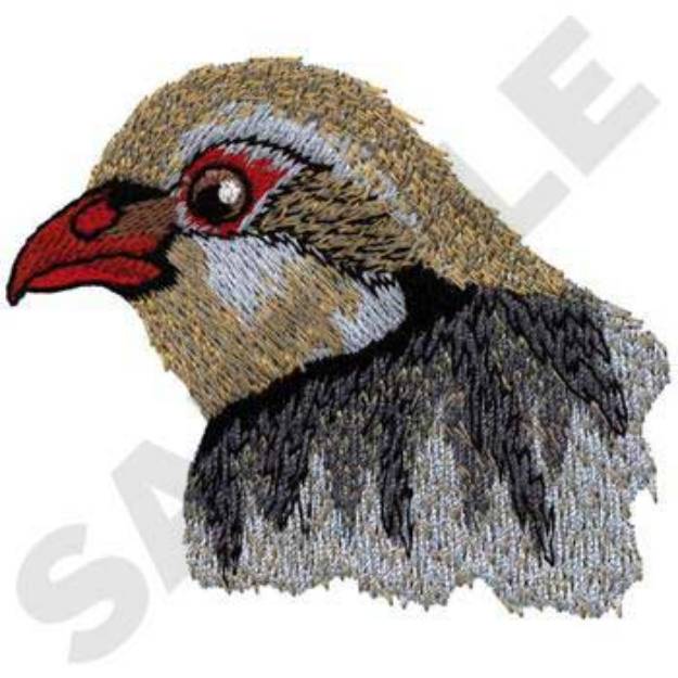 Picture of Red-Legged Partridge Machine Embroidery Design