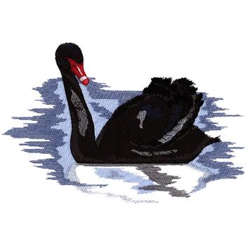 Black Swan Machine Embroidery Design