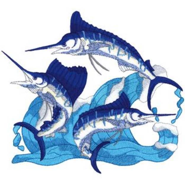 Picture of Marlin Fishing Machine Embroidery Design