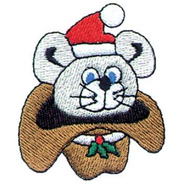 Picture of Christmas Mouse Machine Embroidery Design