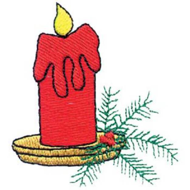 Picture of Christmas Candle Machine Embroidery Design