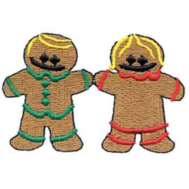 Picture of Gingerbread Kids Machine Embroidery Design