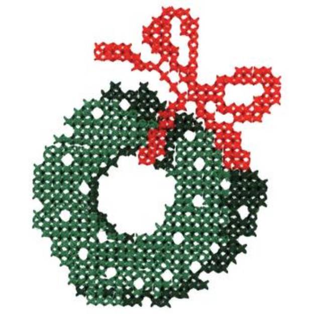 Picture of Cross Stitch Wreath Machine Embroidery Design