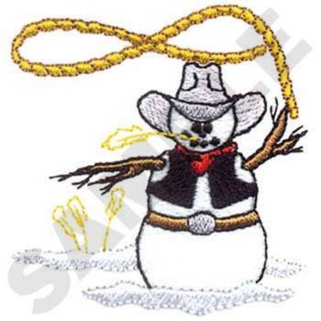 Picture of Snow Cowboy Machine Embroidery Design