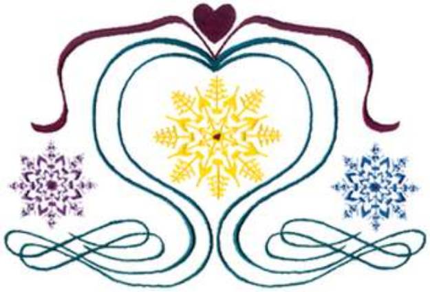 Picture of Large Snowflake Design Machine Embroidery Design