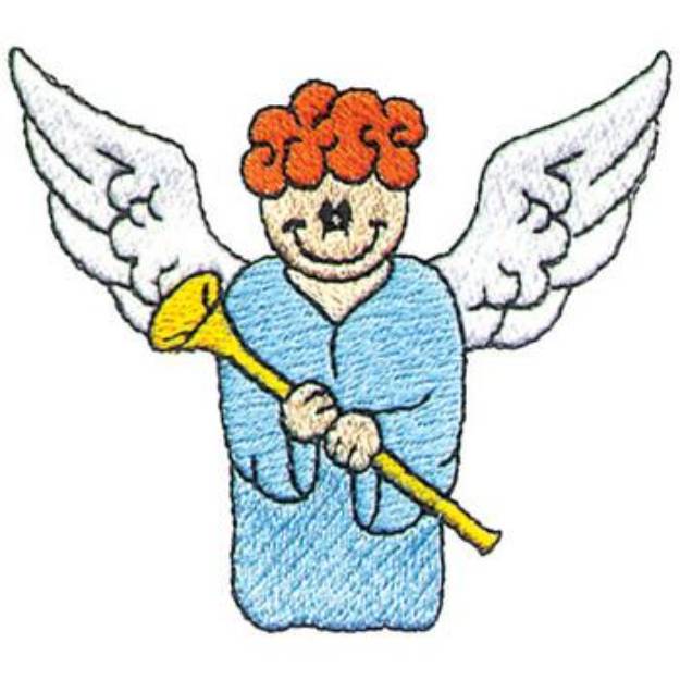Picture of Angel W/Horn Machine Embroidery Design