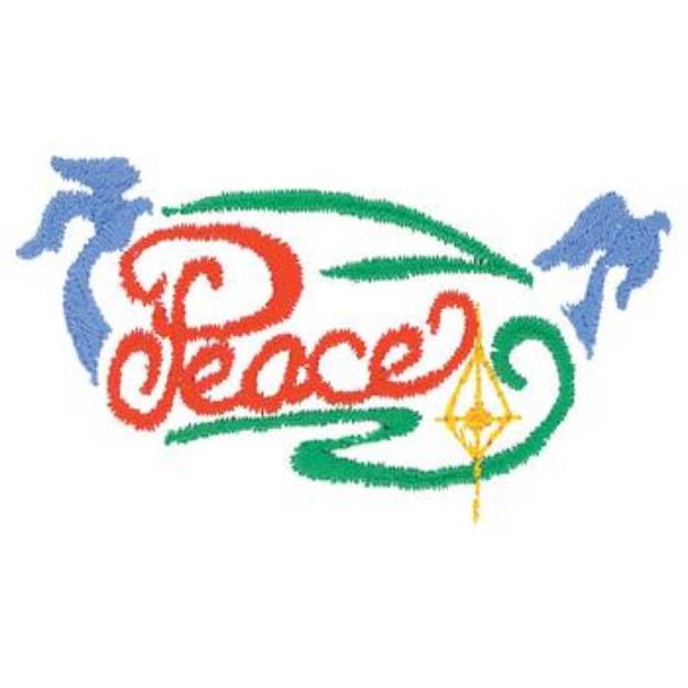 Picture of Peace & Doves Machine Embroidery Design