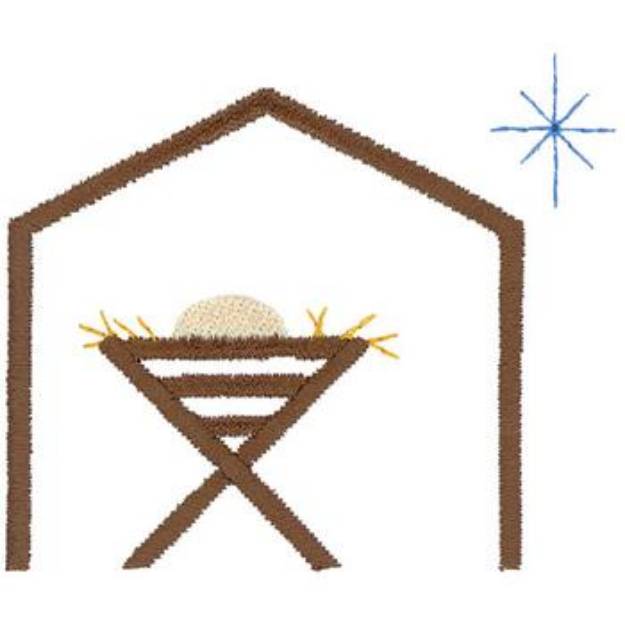 Picture of Manger Machine Embroidery Design