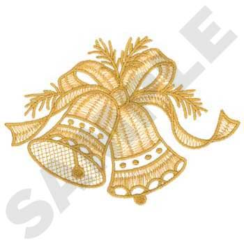 Bells & Bow Machine Embroidery Design