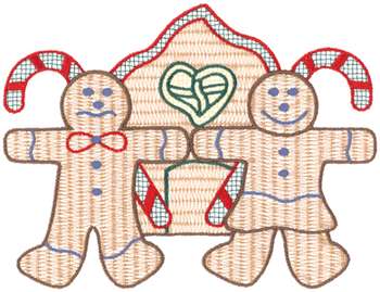 Gingerbread Machine Embroidery Design