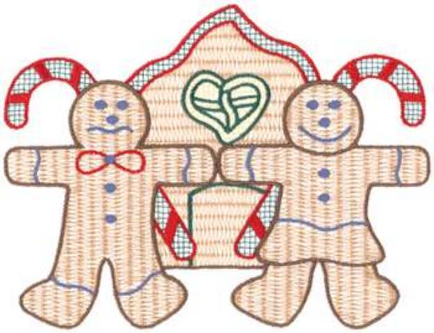 Picture of Gingerbread Machine Embroidery Design
