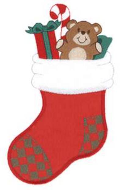 Picture of Christmas Stocking Applique Machine Embroidery Design