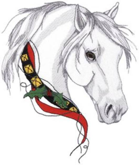 Picture of Christmas Horse Machine Embroidery Design
