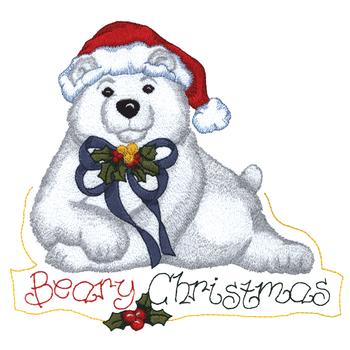 Beary Christmas Machine Embroidery Design