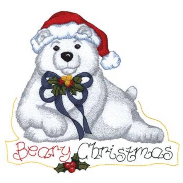 Picture of Beary Christmas Machine Embroidery Design