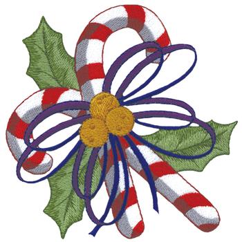Candy Canes Machine Embroidery Design