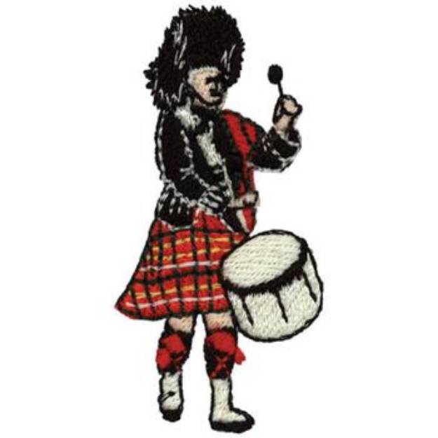 Picture of Scottish Highlander Drummer Machine Embroidery Design