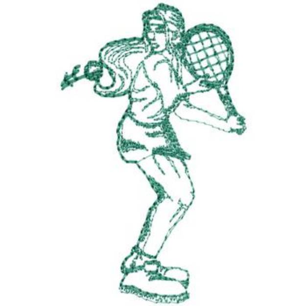 Picture of Womens Tennis Machine Embroidery Design