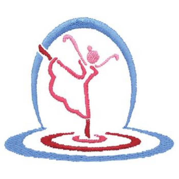 Picture of Ballet Logo Machine Embroidery Design