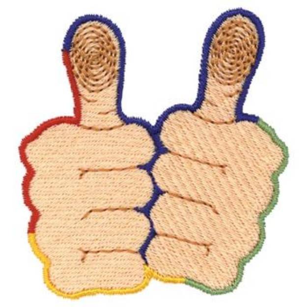 Picture of Thumbs Up Machine Embroidery Design