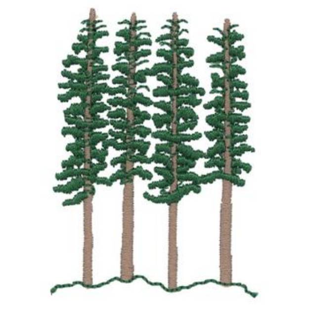 Picture of Redwood Trees Machine Embroidery Design