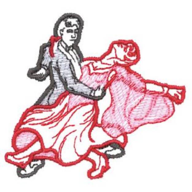 Picture of Small Ballroom Dancers Machine Embroidery Design