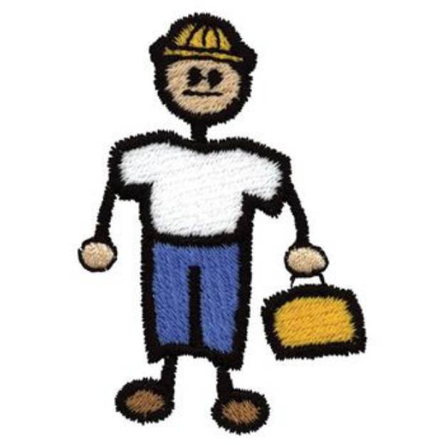 Picture of Blue Collar Dad Machine Embroidery Design