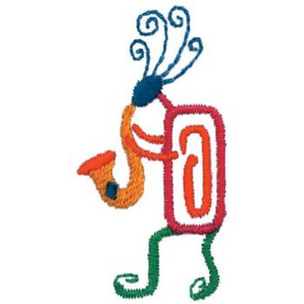 Picture of Saxophone Machine Embroidery Design