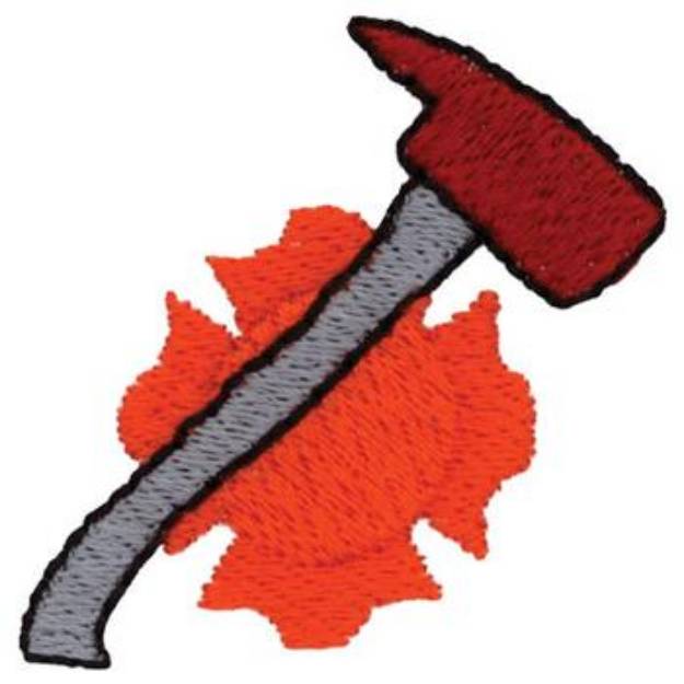 Picture of Fire Axe Machine Embroidery Design