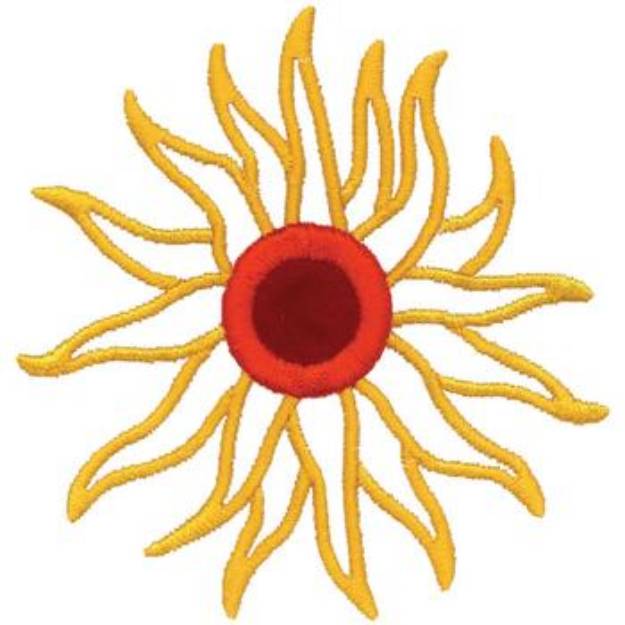 Picture of Sun Applique Machine Embroidery Design