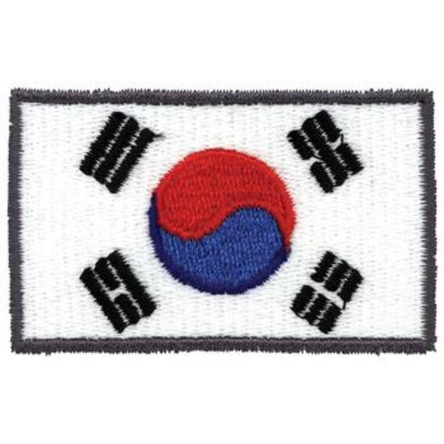 Picture of Flag Of South Korea Machine Embroidery Design