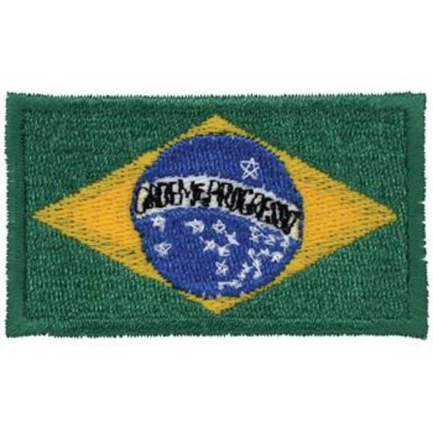Picture of Flag Of Brazil Machine Embroidery Design