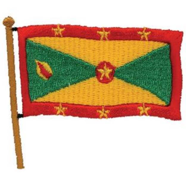 Picture of Flag Of Grenada Machine Embroidery Design