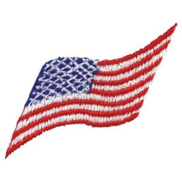 Picture of United States Flag Machine Embroidery Design