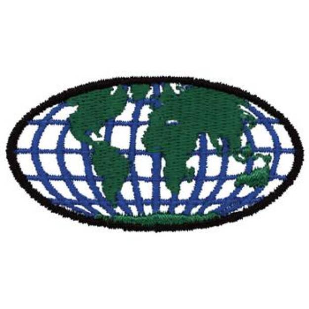 Picture of World Map Machine Embroidery Design