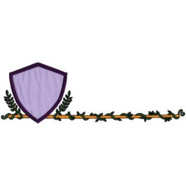 Picture of Shield & Ivy Applique Machine Embroidery Design