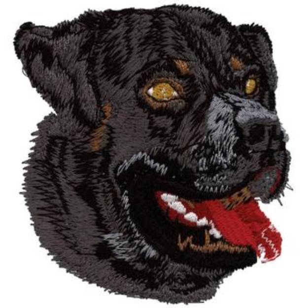 Picture of Rottweiler Head Machine Embroidery Design