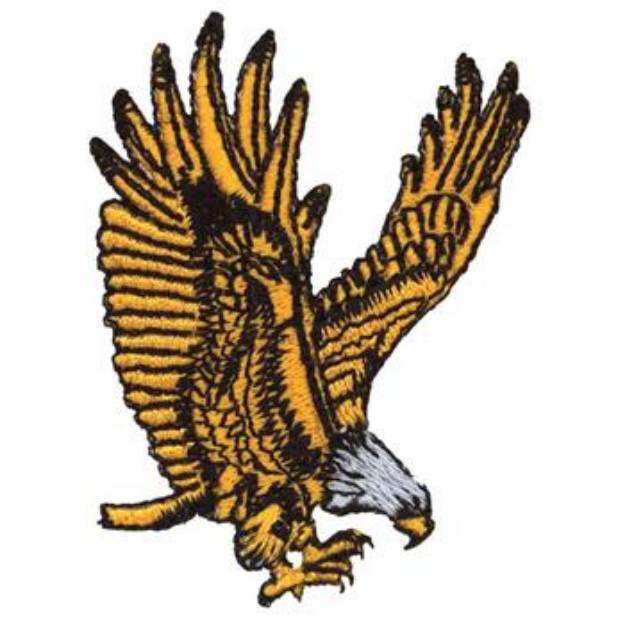 Picture of Eagle Flying Machine Embroidery Design