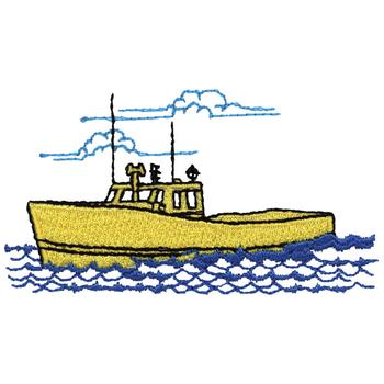 Boat Machine Embroidery Design