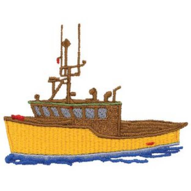 Picture of Boat Machine Embroidery Design