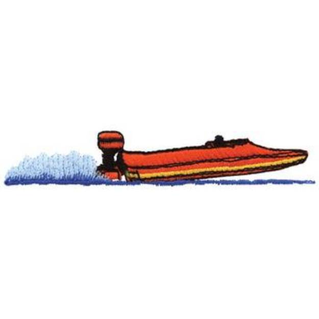 Picture of Speed Boat Machine Embroidery Design