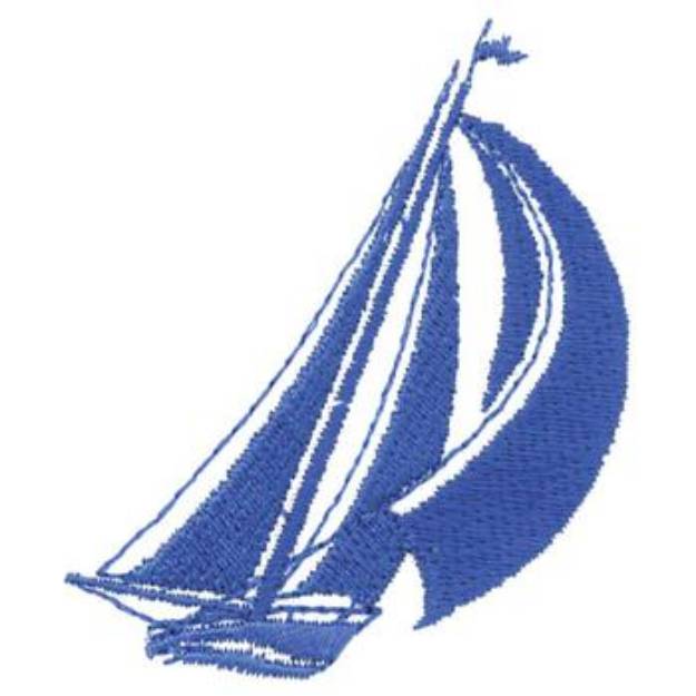 Picture of Sailboat Machine Embroidery Design