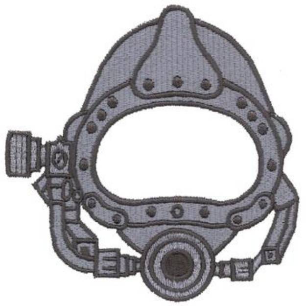 Picture of Diving Helmet Machine Embroidery Design