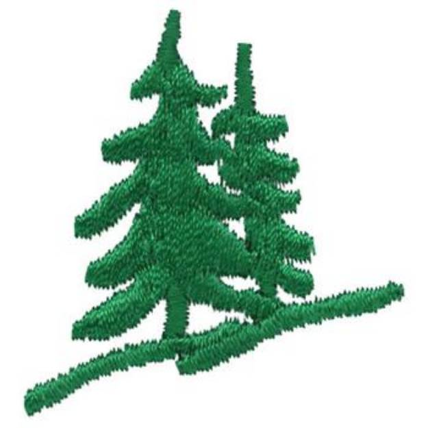 Picture of Evergreen Trees Machine Embroidery Design