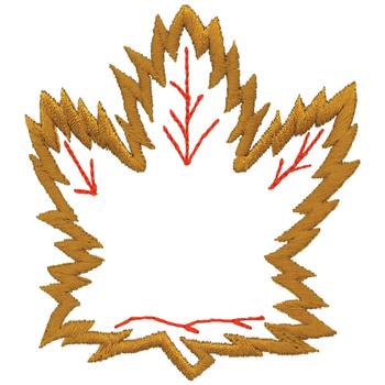 Maple Leaf Outline Machine Embroidery Design