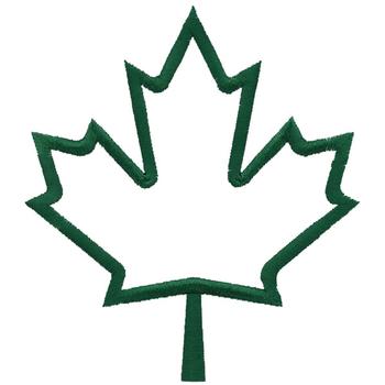 Maple Leaf Outline Machine Embroidery Design