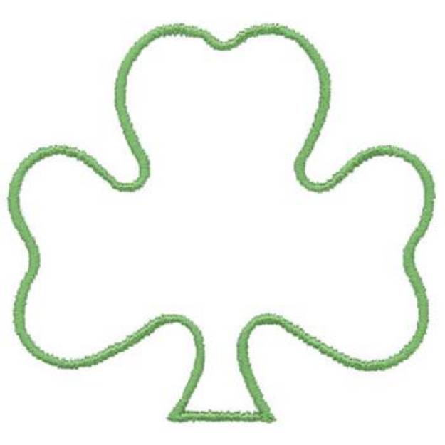 Picture of Clover Leaf Outline Machine Embroidery Design