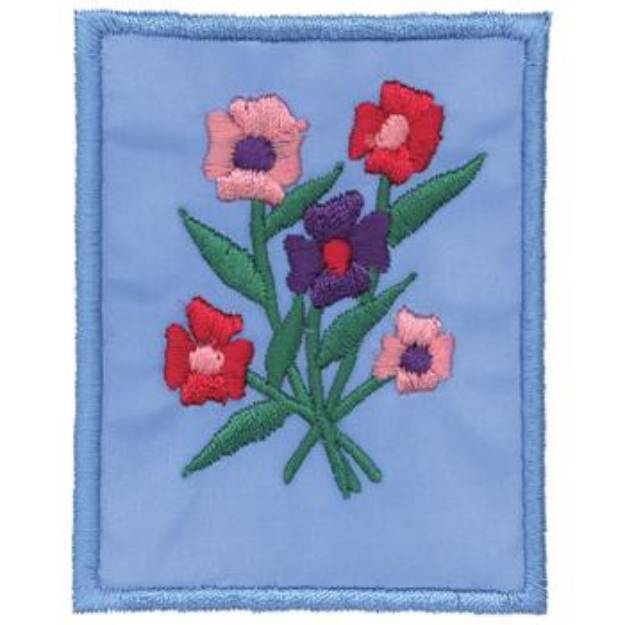 Picture of Pansy Applique Machine Embroidery Design