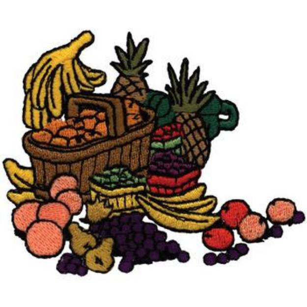 Picture of Fruit Basket Machine Embroidery Design